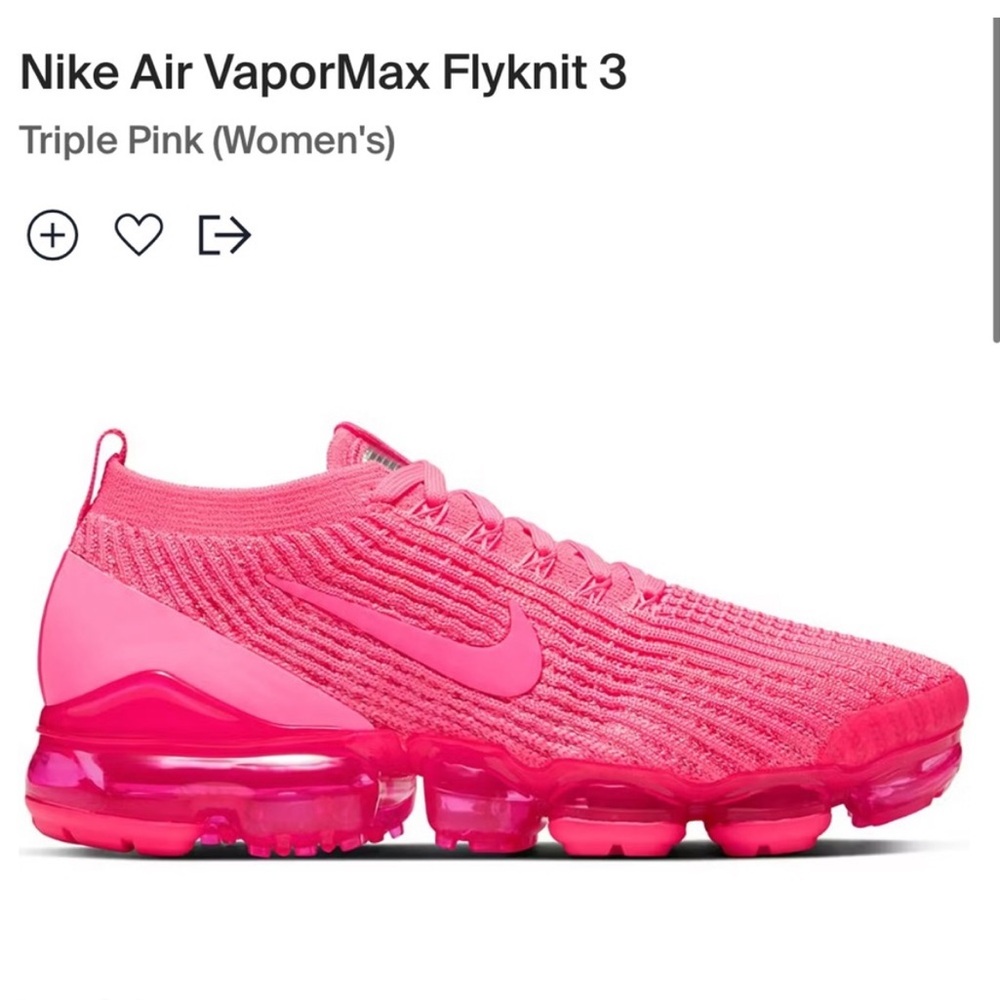 Women’s Vapormax Flyknit 3 digital pink hyper pink size 9 new in box and unworn